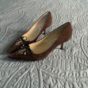 Authentic Jimmy Choo Brown Suede Pumps Women’s Size 39.5